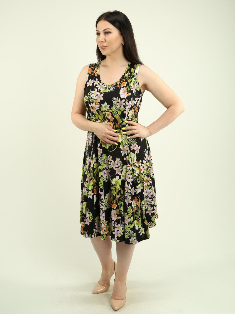 Multi-Print Panel Dress