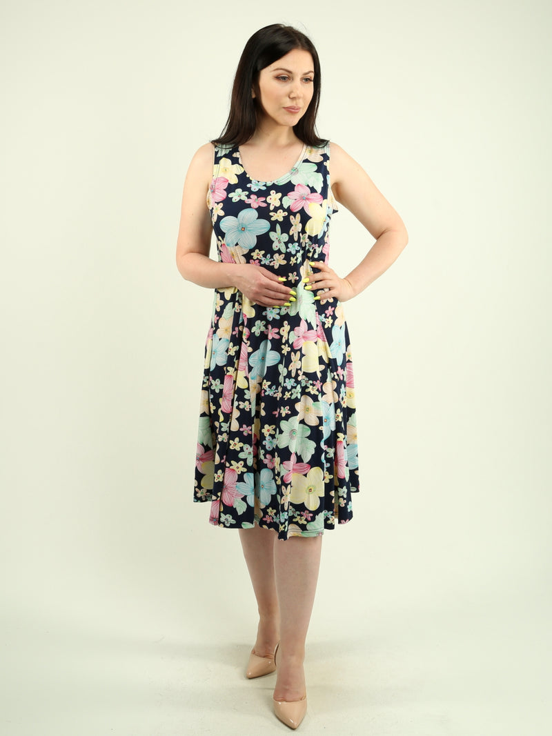 Multi-Print Panel Dress