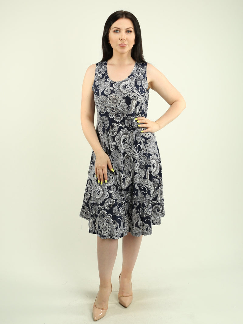 Multi-Print Panel Dress