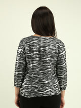 Metallic Silver Sequin Top