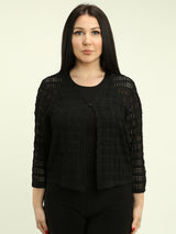 Crochet-Inspired Cardigan