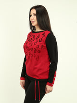 Decorative Buttons & Drawstring Hem Knit Sweater