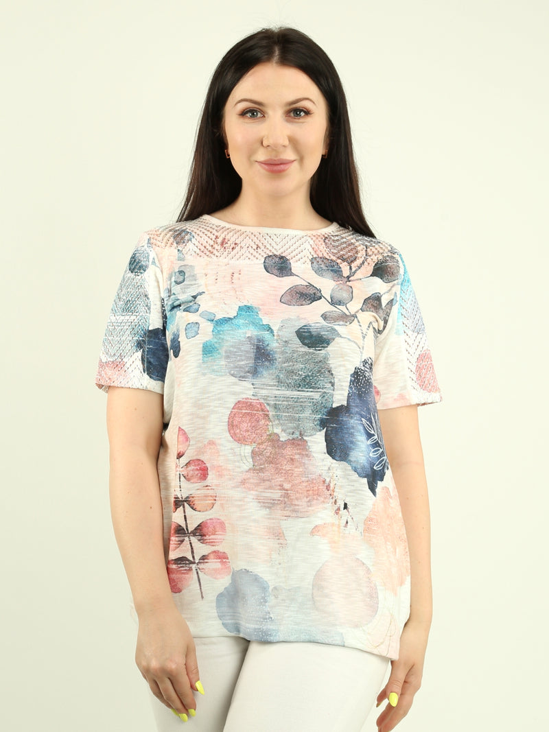 Watercolor Floral Print Tee