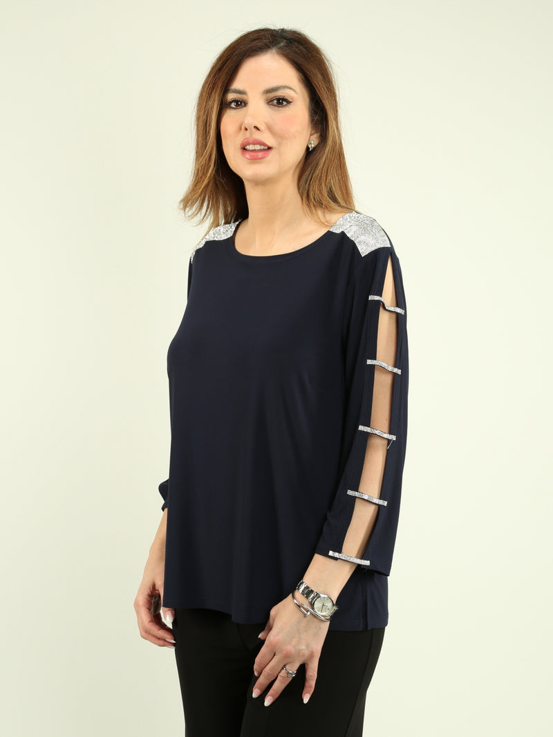 Ladder Sleeve Blouse