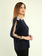 Ladder Sleeve Blouse