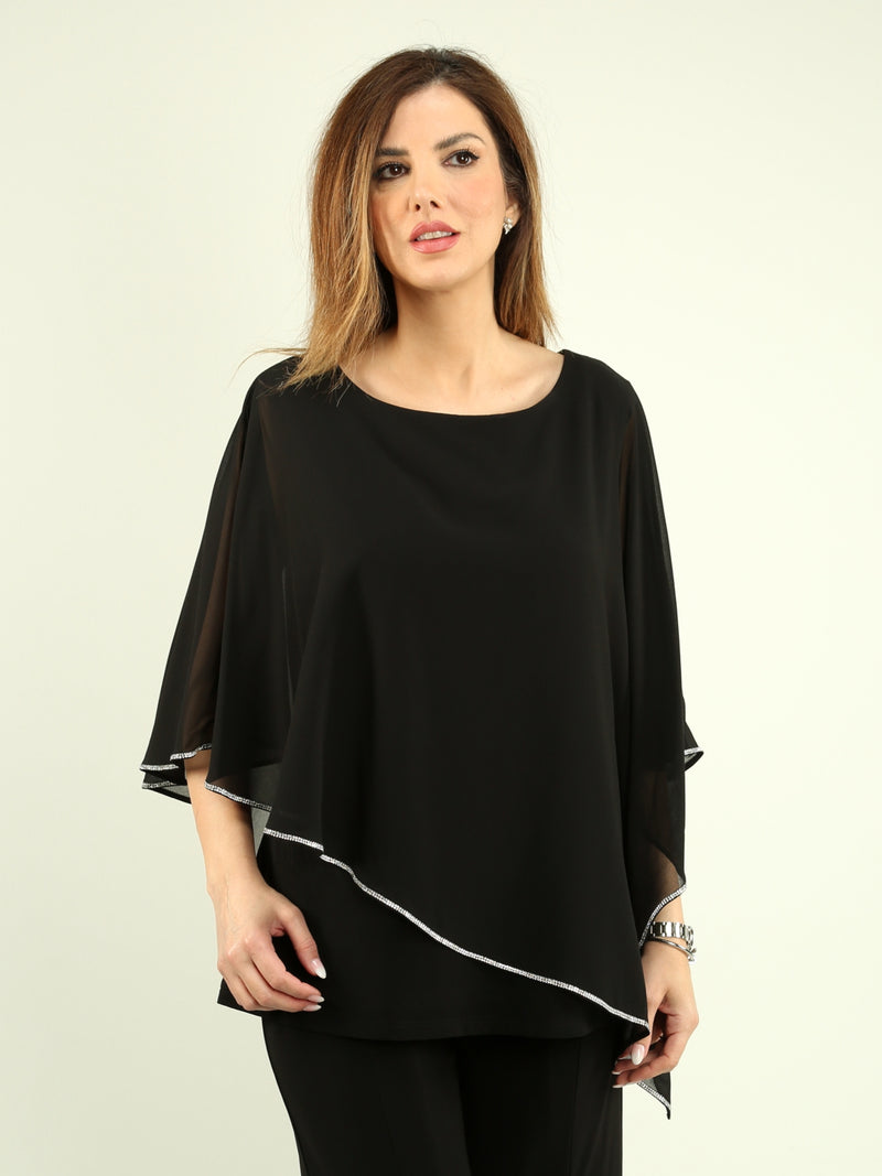 Asymmetrical Chiffon Blouse