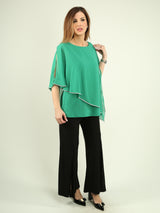 Asymmetrical Chiffon Blouse