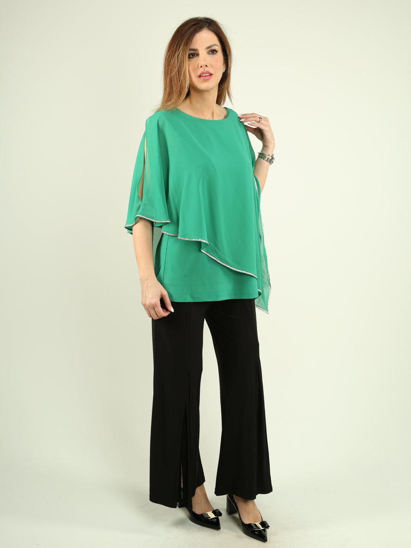 Asymmetrical Chiffon Blouse