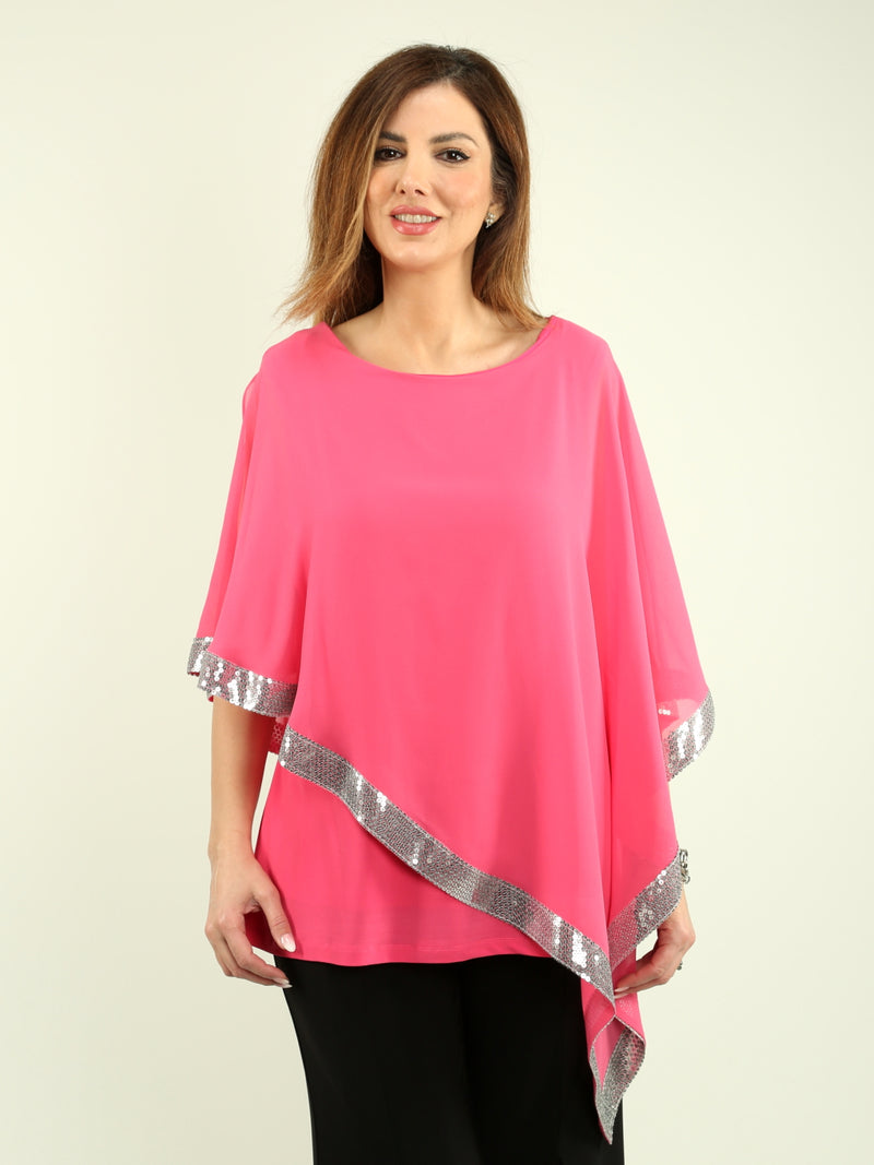 Asymmetrical Chiffon Blouse