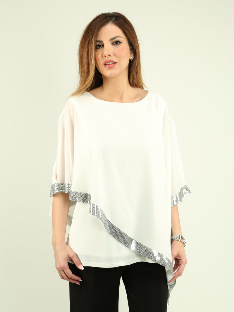 Asymmetrical Chiffon Blouse