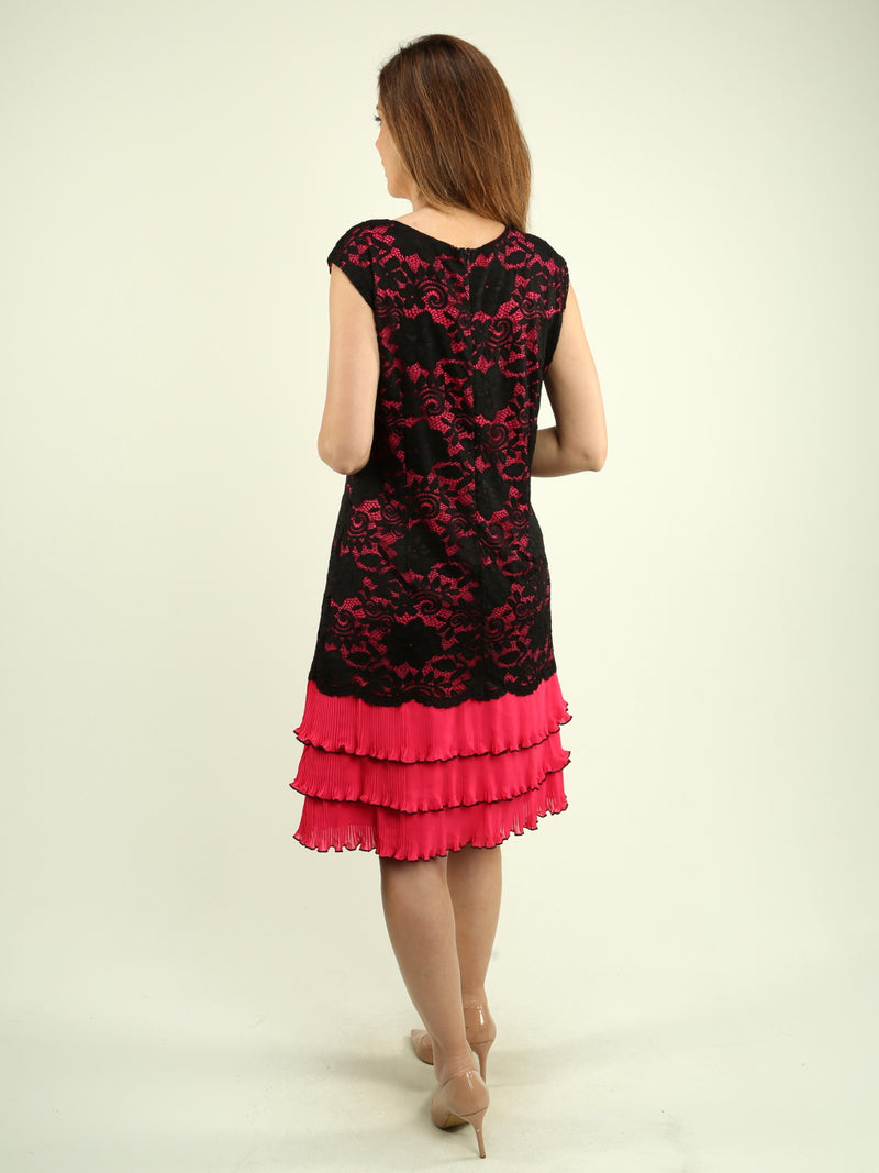 Floral Lace Tiered Dress