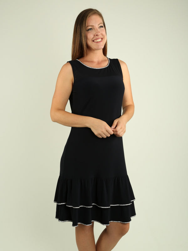 Embellished Ruffle Dress