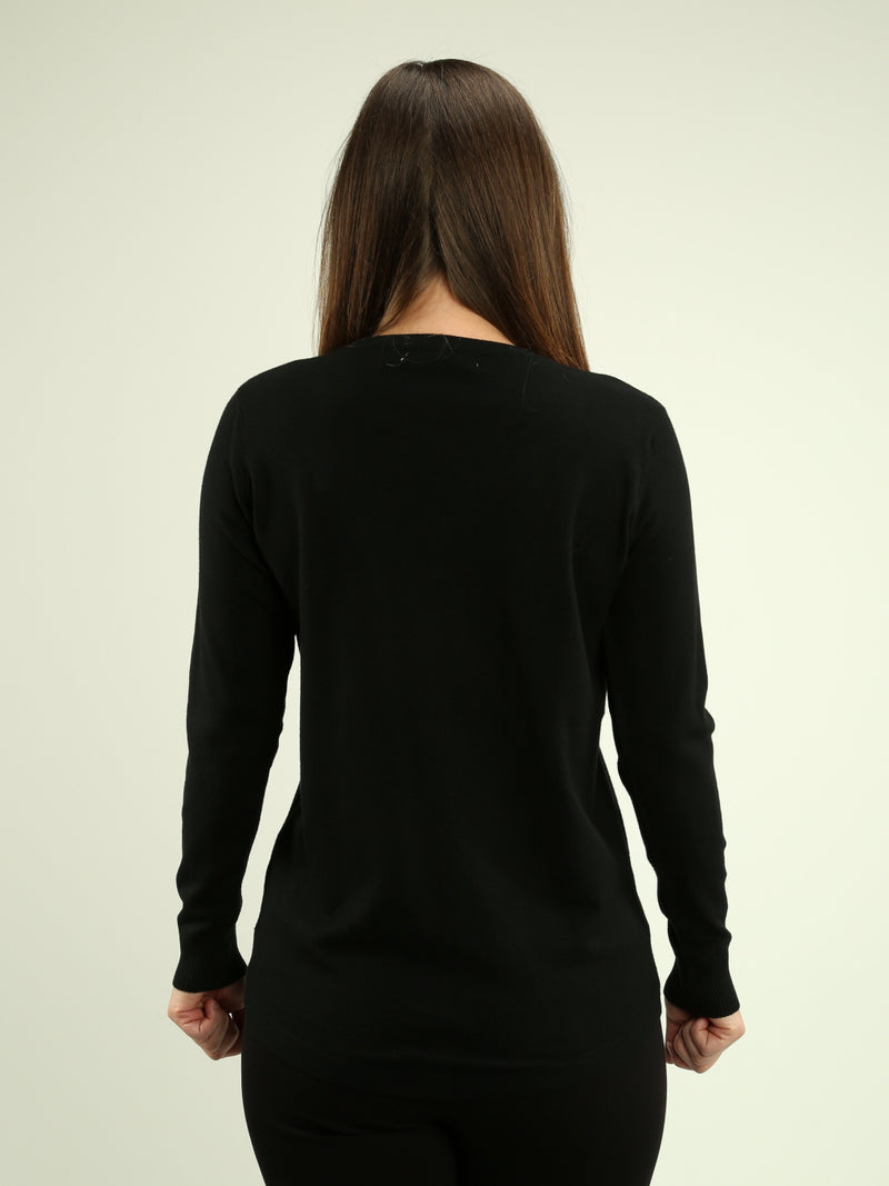 Embellished Circle Knit Top
