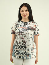 Sequin Multi-Print Top