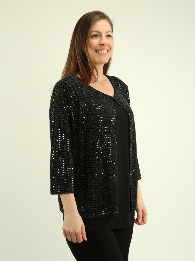 Foil Decal Evening Blouse