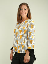 Geometric Print Top