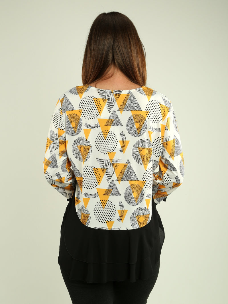 Geometric Print Top
