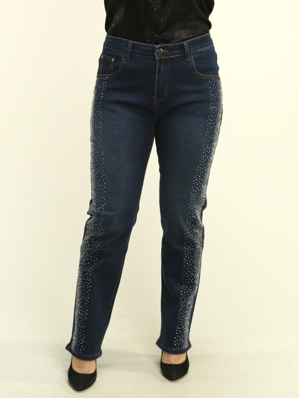 Rhinestone Denim Jeans