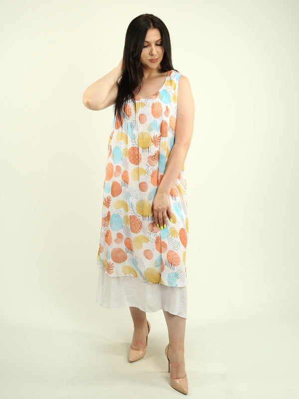 Multi-Pattern Layer Dress