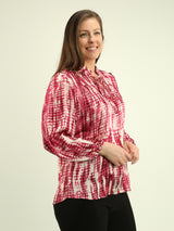 Tie-Dye Satin Blouse