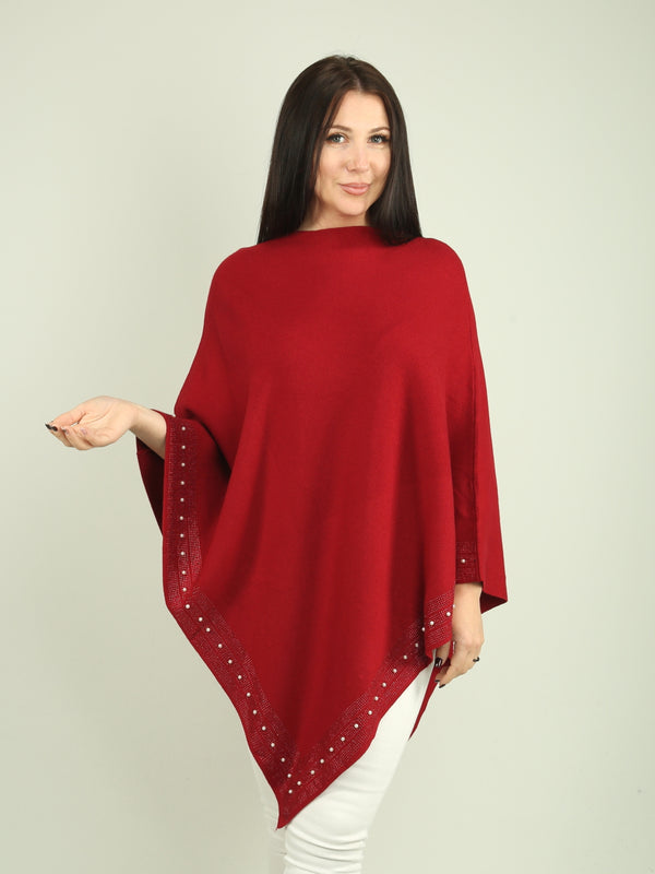 Pearl & Stone Border Popover Poncho