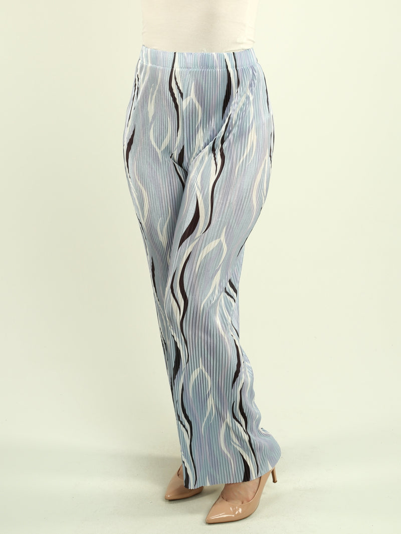 Multi-Print Pleated Pants