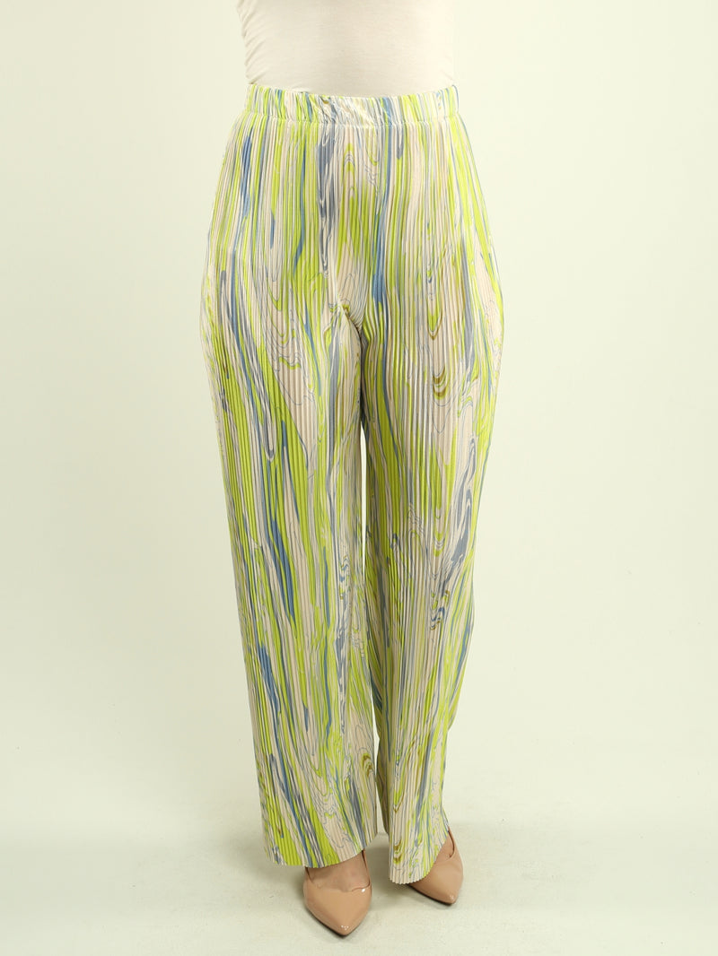 Multi-Print Pleated Pants