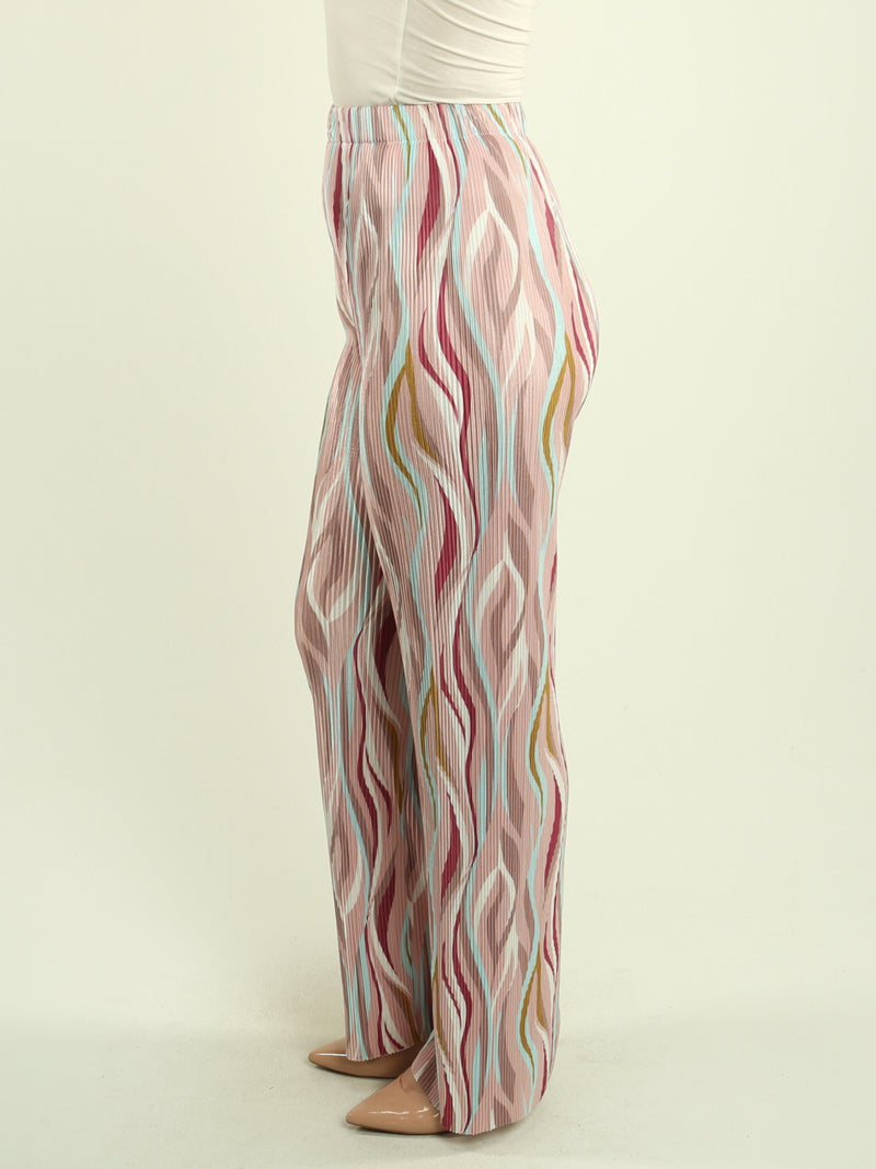 Multi-Print Pleated Pants