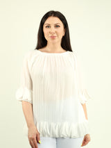 Pleated Tiered Blouse