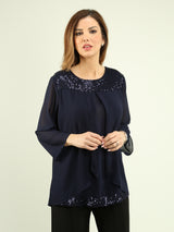 Chiffon Sequin Blouse