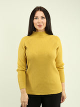 Ribbed Mock Neck Sweater