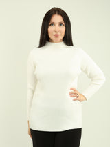 Ribbed Mock Neck Sweater