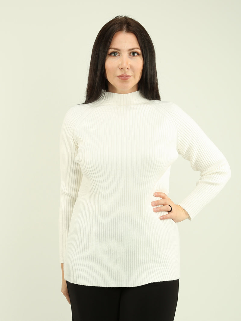 Ribbed Mock Neck Sweater