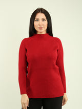 Ribbed Mock Neck Sweater