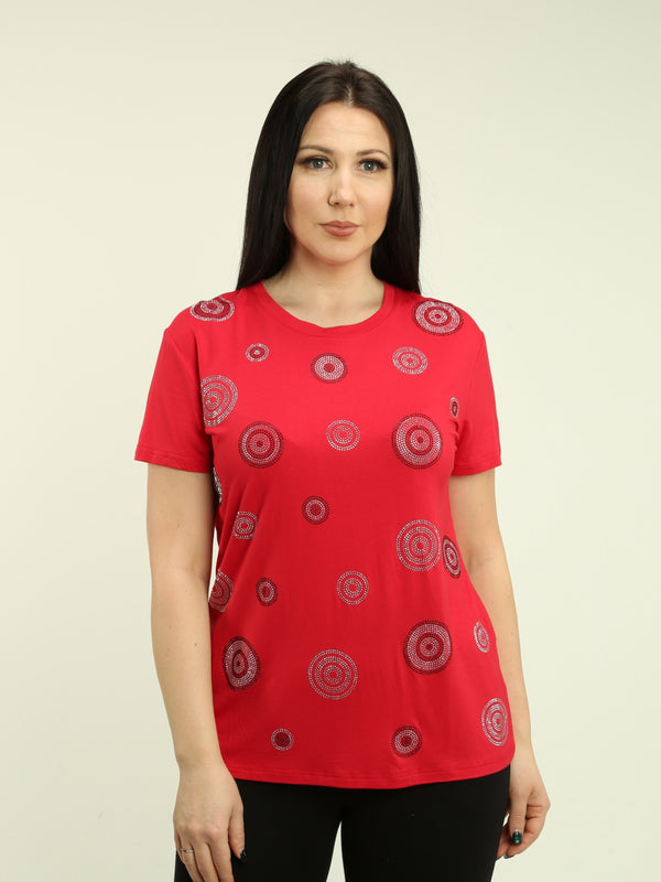 Rhinestone Circle Top