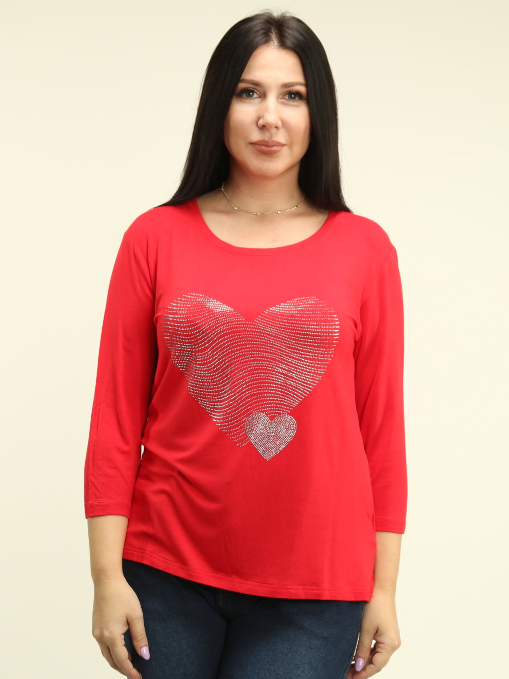 Rhinestone Heart Top
