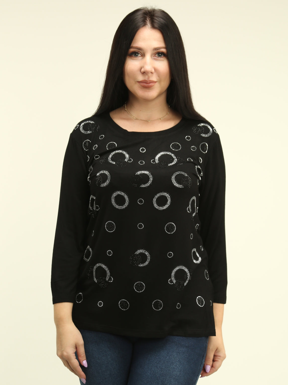 Rhinestone Circle Top