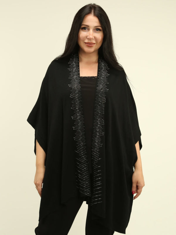 Rhinestone Embellished Cape