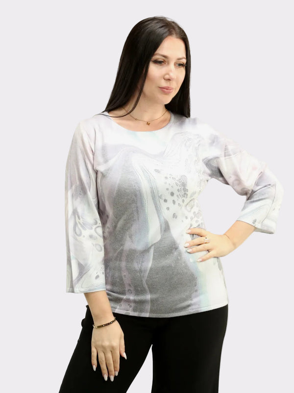 Swirl & Dot Cashmere Sweater