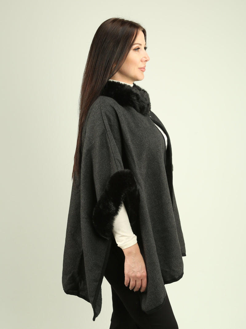 Faux Fur Cape