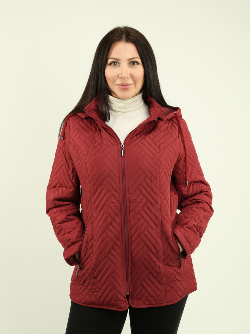 Detachable Hood Quilted Jacket