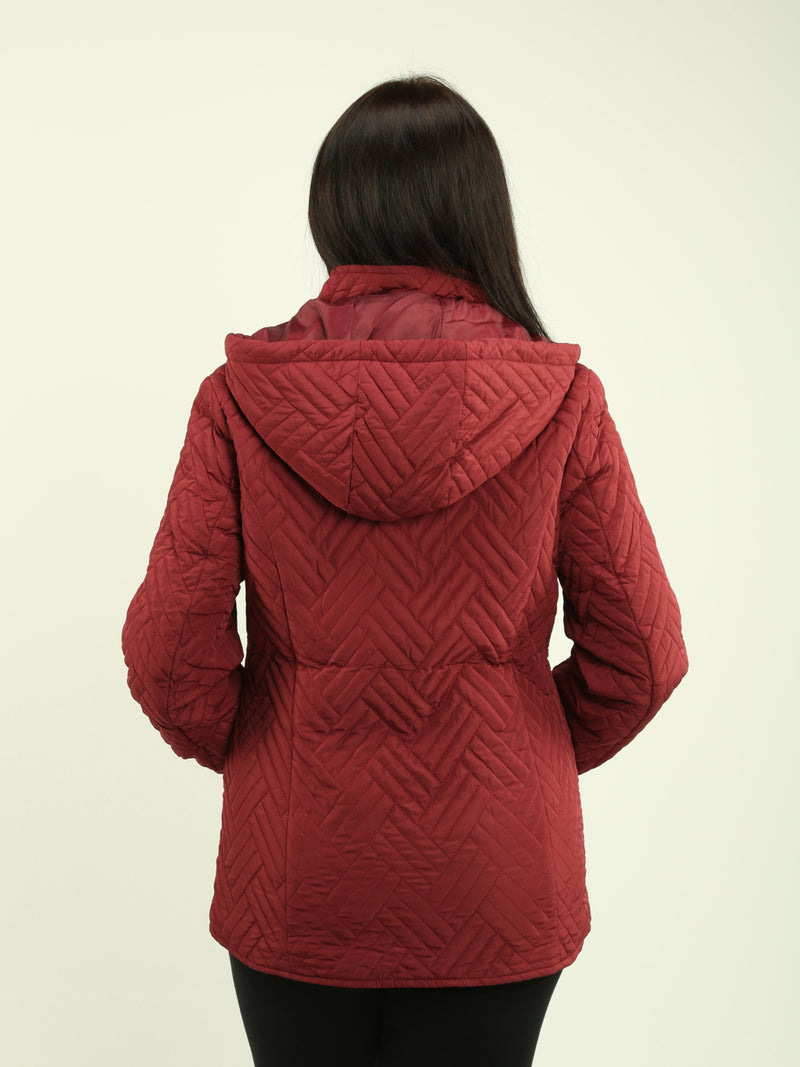 Detachable Hood Quilted Jacket