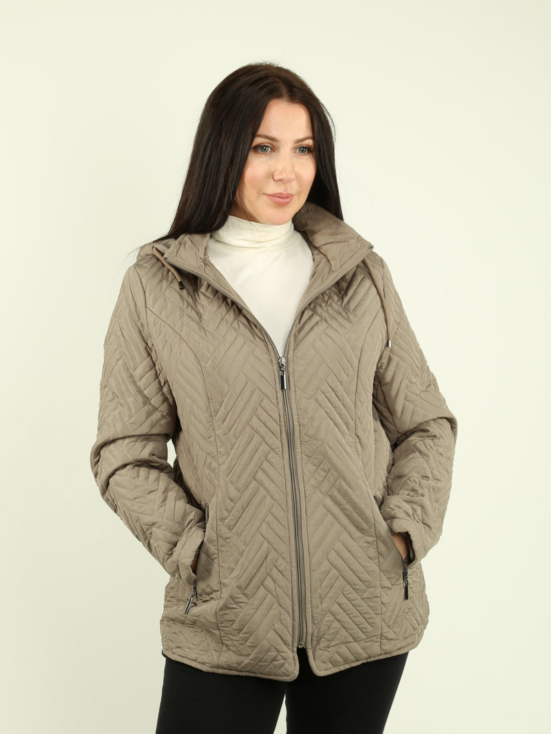 Detachable Hood Quilted Jacket