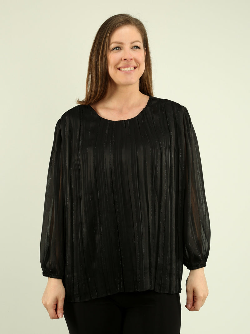 Pleated Chiffon Blouse