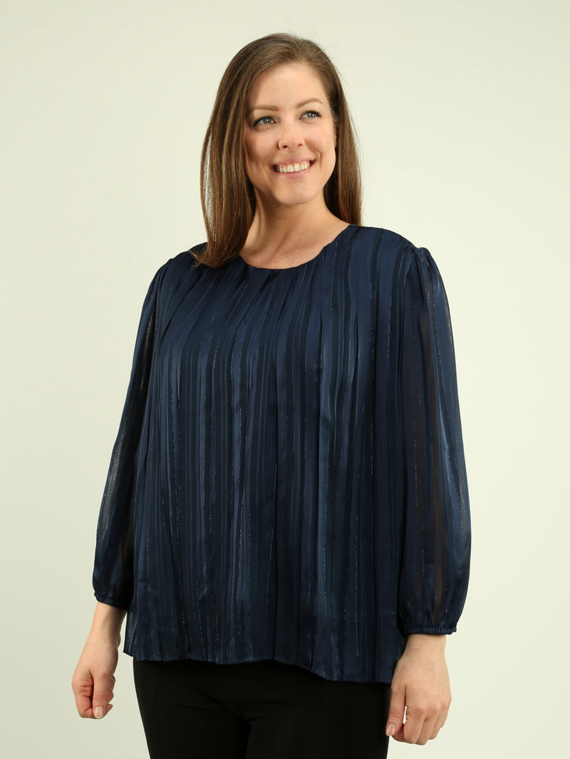 Pleated Chiffon Blouse