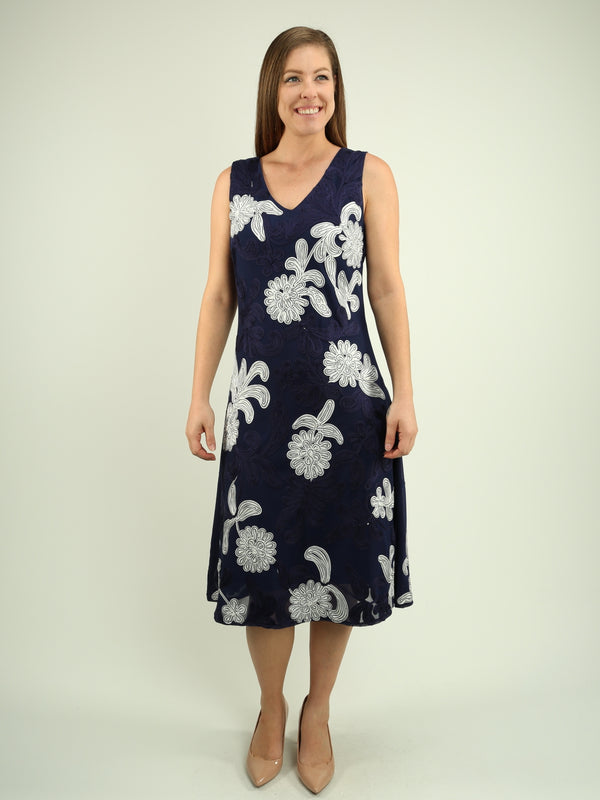 Floral Appliqué Dress