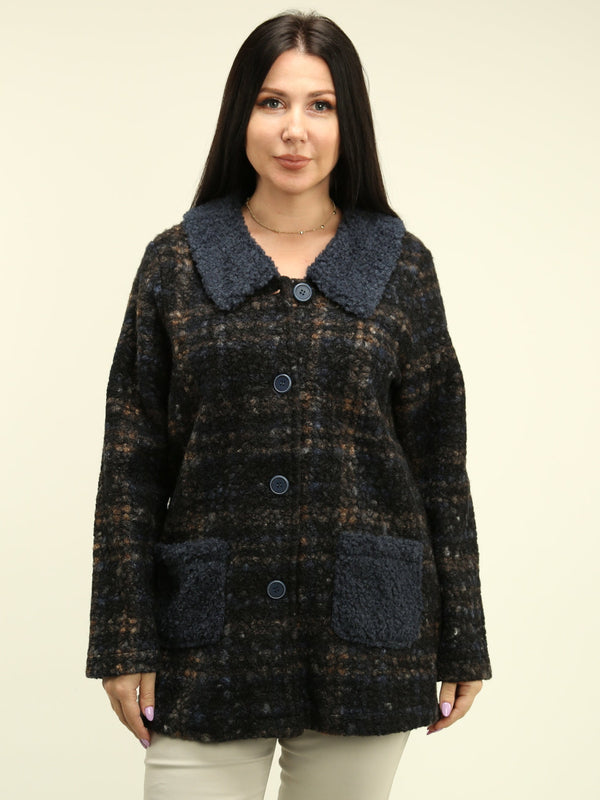 Checker Sherpa Coat