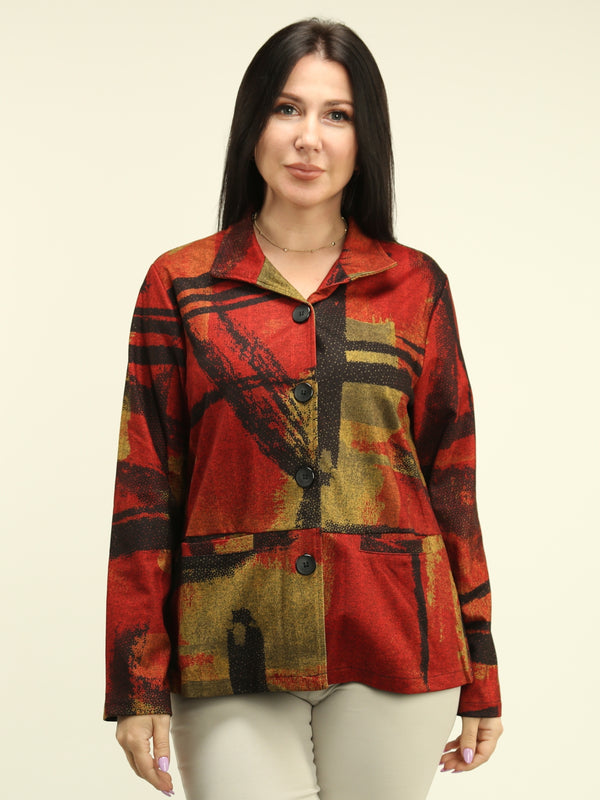 Patterned Shirt Jacket