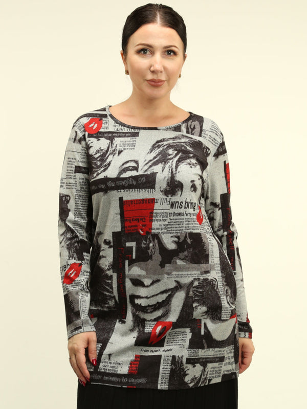 Graphic Print Tunic Top