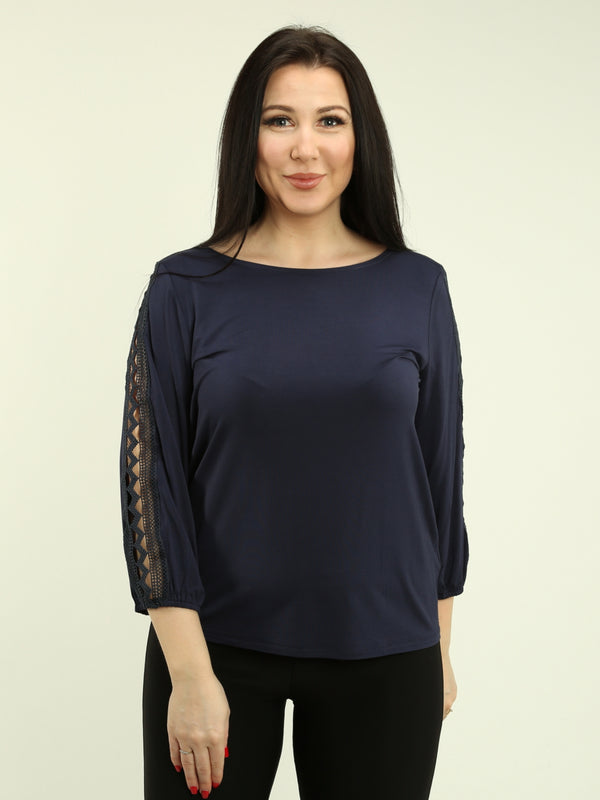 Cutout Detail Sleeve Top